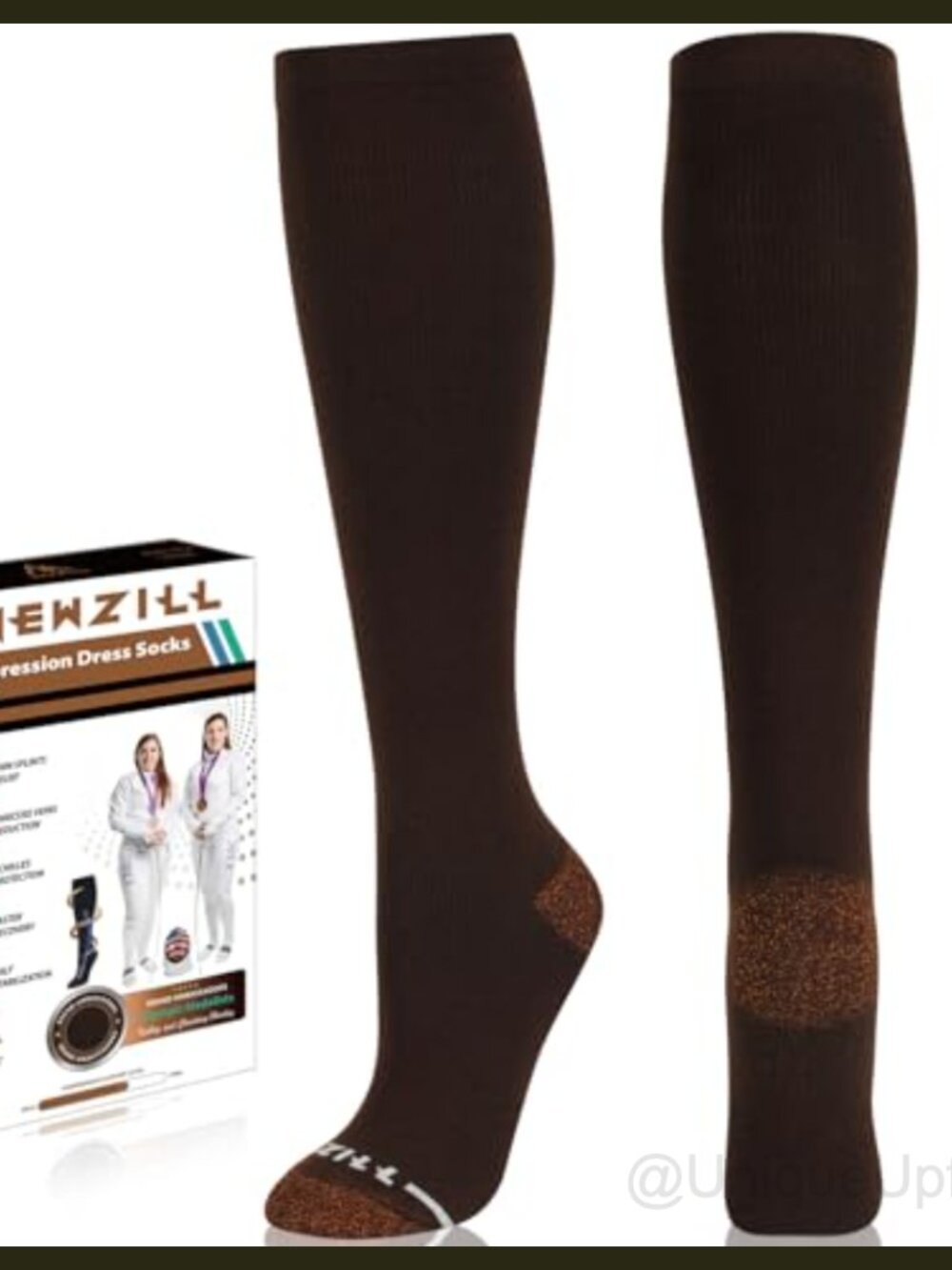 Copper Compression Dress Socks 15-20 mmHg Knee High Unisex